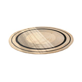 Maxbell Hand Woven Carpet Rustic Circular Rug Floor Mat for Home Living Room Bedroom 100cmx100cm