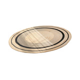 Maxbell Hand Woven Carpet Rustic Circular Rug Floor Mat for Home Living Room Bedroom 120cmx120cm