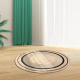 Maxbell Hand Woven Carpet Rustic Circular Rug Floor Mat for Home Living Room Bedroom 120cmx120cm