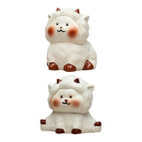 Maxbell Tea Pet Ornament Art Sheep Statue for Tea Decoration Tea Accessories Bedroom Style A