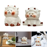 Maxbell Tea Pet Ornament Art Sheep Statue for Tea Decoration Tea Accessories Bedroom Style A