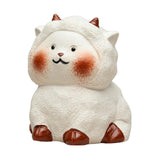 Maxbell Tea Pet Ornament Art Sheep Statue for Tea Decoration Tea Accessories Bedroom Style A