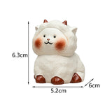 Maxbell Tea Pet Ornament Art Sheep Statue for Tea Decoration Tea Accessories Bedroom Style A