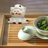 Maxbell Tea Pet Ornament Art Sheep Statue for Tea Decoration Tea Accessories Bedroom Style B