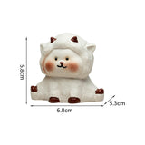 Maxbell Tea Pet Ornament Art Sheep Statue for Tea Decoration Tea Accessories Bedroom Style B