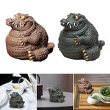 Maxbell Crocodile Statue Tea Pet Ornament for Cabinet Tea Decoration Tea Accessories Purple