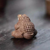 Maxbell Crocodile Statue Tea Pet Ornament for Cabinet Tea Decoration Tea Accessories Purple