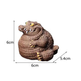Maxbell Crocodile Statue Tea Pet Ornament for Cabinet Tea Decoration Tea Accessories Purple