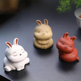 Maxbell Rabbit Figurine Tea Pet Sculpture Bunny Statue for Bedroom Table Centerpiece White
