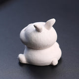 Maxbell Rabbit Figurine Tea Pet Sculpture Bunny Statue for Bedroom Table Centerpiece White