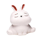 Maxbell Rabbit Figurine Tea Pet Sculpture Bunny Statue for Bedroom Table Centerpiece White