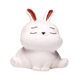 Maxbell Rabbit Figurine Tea Pet Sculpture Bunny Statue for Bedroom Table Centerpiece White