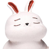 Maxbell Rabbit Figurine Tea Pet Sculpture Bunny Statue for Bedroom Table Centerpiece White