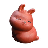 Maxbell Rabbit Figurine Tea Pet Sculpture Bunny Statue for Bedroom Table Centerpiece Red