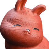 Maxbell Rabbit Figurine Tea Pet Sculpture Bunny Statue for Bedroom Table Centerpiece Red