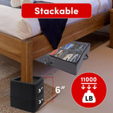 Maxbell 4 Pieces Furniture Bed Risers Square Bed Raising Blocks for Desk Table Couch