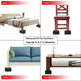 Maxbell 4 Pieces Furniture Bed Risers Square Bed Raising Blocks for Desk Table Couch
