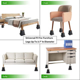 Maxbell Furniture Riser Stackable Anti Scratch Sofa Chair Leg Lifts for Table Couch 4 pieces