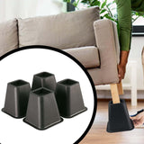 Maxbell Furniture Riser Stackable Anti Scratch Sofa Chair Leg Lifts for Table Couch 4 pieces