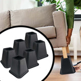 Maxbell Furniture Riser Stackable Anti Scratch Sofa Chair Leg Lifts for Table Couch 6 pieces
