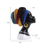 Maxbell African Woman Statue Lady Figurine for Living Room Bookcase Decoration