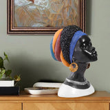 Maxbell African Woman Statue Lady Figurine for Living Room Bookcase Decoration