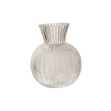 Maxbell Glass Flower Vase Round Ball Shaped Glass Vase for Dining Table Home Desktop S Clear 10cmx21cm