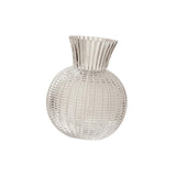 Maxbell Glass Flower Vase Round Ball Shaped Glass Vase for Dining Table Home Desktop S Clear 10cmx21cm
