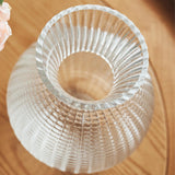 Maxbell Glass Flower Vase Round Ball Shaped Glass Vase for Dining Table Home Desktop L Clear 10cmx21cm