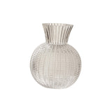 Maxbell Glass Flower Vase Round Ball Shaped Glass Vase for Dining Table Home Desktop L Clear 10cmx21cm