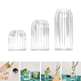 Maxbell Glass Vase Simple Flower Container Glass Bottle Flower Vases Plant Holder 9cmx10cm