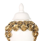 Maxbell Porcelain Ginger Jars Storage Pots Office Desk Ornament Ceramic Flower Vases 24.5cmx45cm