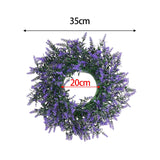 Maxbell Purple Swag Wreath Door Hanging Ornament for Thanksgiving Farmhouse Corridor Small