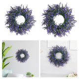 Maxbell Purple Swag Wreath Door Hanging Ornament for Thanksgiving Farmhouse Corridor Small