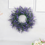 Maxbell Purple Swag Wreath Door Hanging Ornament for Thanksgiving Farmhouse Corridor Small