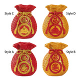 Maxbell Spring Festival Purse Bag Feng Shui Vase Ornament for Shelf Fireplace Mantel Style A