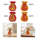 Maxbell Spring Festival Purse Bag Feng Shui Vase Ornament for Shelf Fireplace Mantel Style A