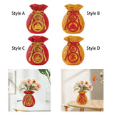 Maxbell Spring Festival Purse Bag Feng Shui Vase Ornament for Shelf Fireplace Mantel Style A