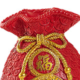 Maxbell Spring Festival Purse Bag Feng Shui Vase Ornament for Shelf Fireplace Mantel Style A