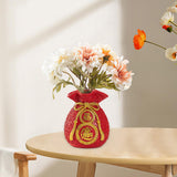 Maxbell Spring Festival Purse Bag Feng Shui Vase Ornament for Shelf Fireplace Mantel Style A