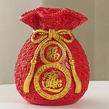 Maxbell Spring Festival Purse Bag Feng Shui Vase Ornament for Shelf Fireplace Mantel Style A