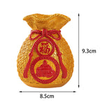 Maxbell Spring Festival Purse Bag Feng Shui Vase Ornament for Shelf Fireplace Mantel Style D