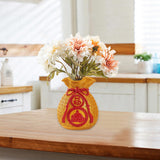 Maxbell Spring Festival Purse Bag Feng Shui Vase Ornament for Shelf Fireplace Mantel Style D