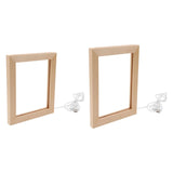 Maxbell LED Photo Frame Display Decoration Wood Picture Frame for Desk Bedroom Home 21cmx17cm
