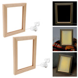 Maxbell LED Photo Frame Display Decoration Wood Picture Frame for Desk Bedroom Home 21cmx17cm