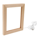 Maxbell LED Photo Frame Display Decoration Wood Picture Frame for Desk Bedroom Home 21cmx17cm