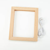 Maxbell LED Photo Frame Display Decoration Wood Picture Frame for Desk Bedroom Home 21cmx17cm