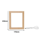 Maxbell LED Photo Frame Display Decoration Wood Picture Frame for Desk Bedroom Home 23cmx17cm