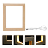 Maxbell LED Photo Frame Display Decoration Wood Picture Frame for Desk Bedroom Home 23cmx17cm