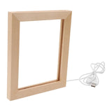 Maxbell LED Photo Frame Display Decoration Wood Picture Frame for Desk Bedroom Home 23cmx17cm
